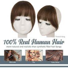 100% Echthaar Clip in Pony Extensions Mittelbraun Fringe