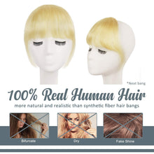 Echthaar Clip in Pony Hellblond Bügel Haarverlängerung
