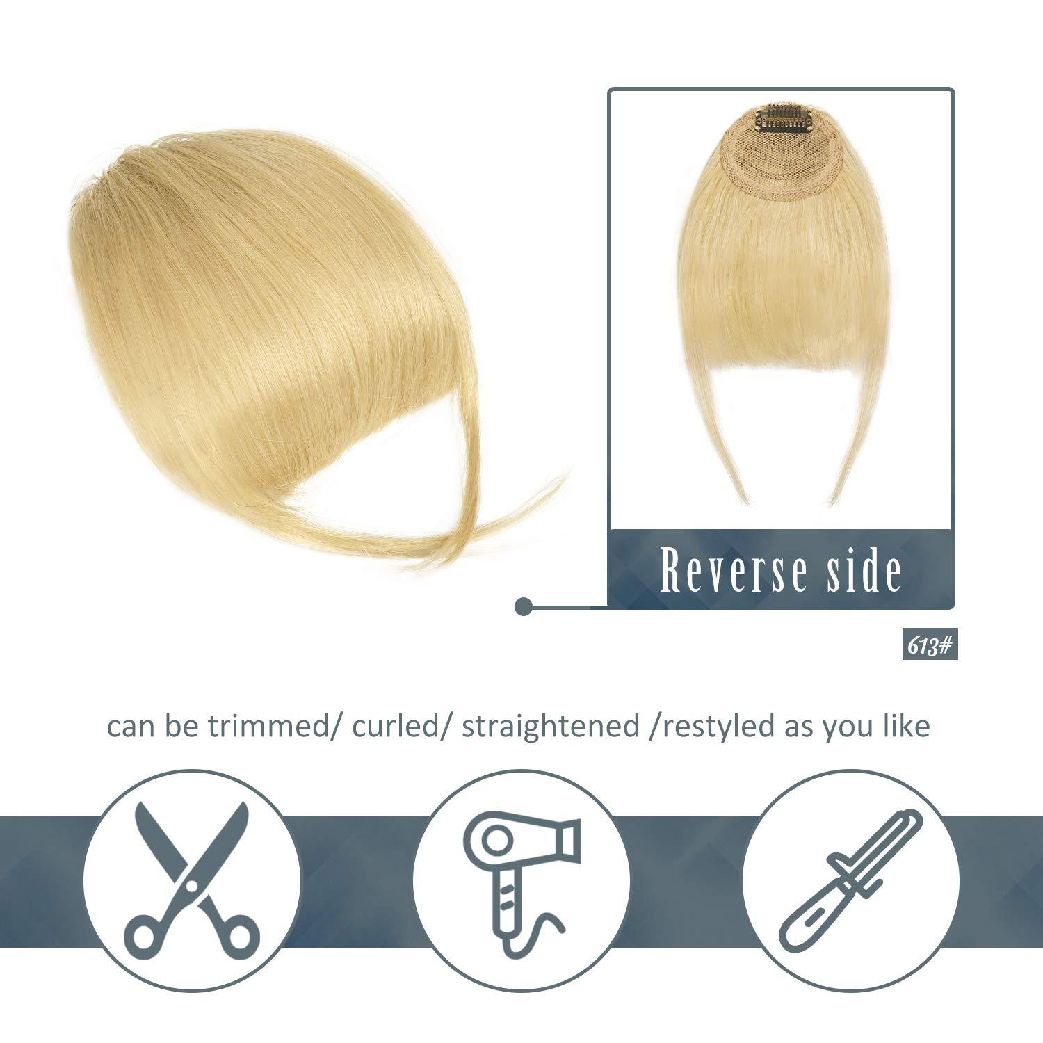 Echthaar Clip-in Pony Hellblond mit unsichtbarem Clip