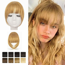Echtes Menschliches Haar Clip in Bangs Blond Pony Extensions Fringe