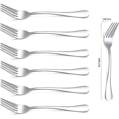 Edelstahl Gabeln Set 6er 20.8cm Tafelgabeln Besteck
