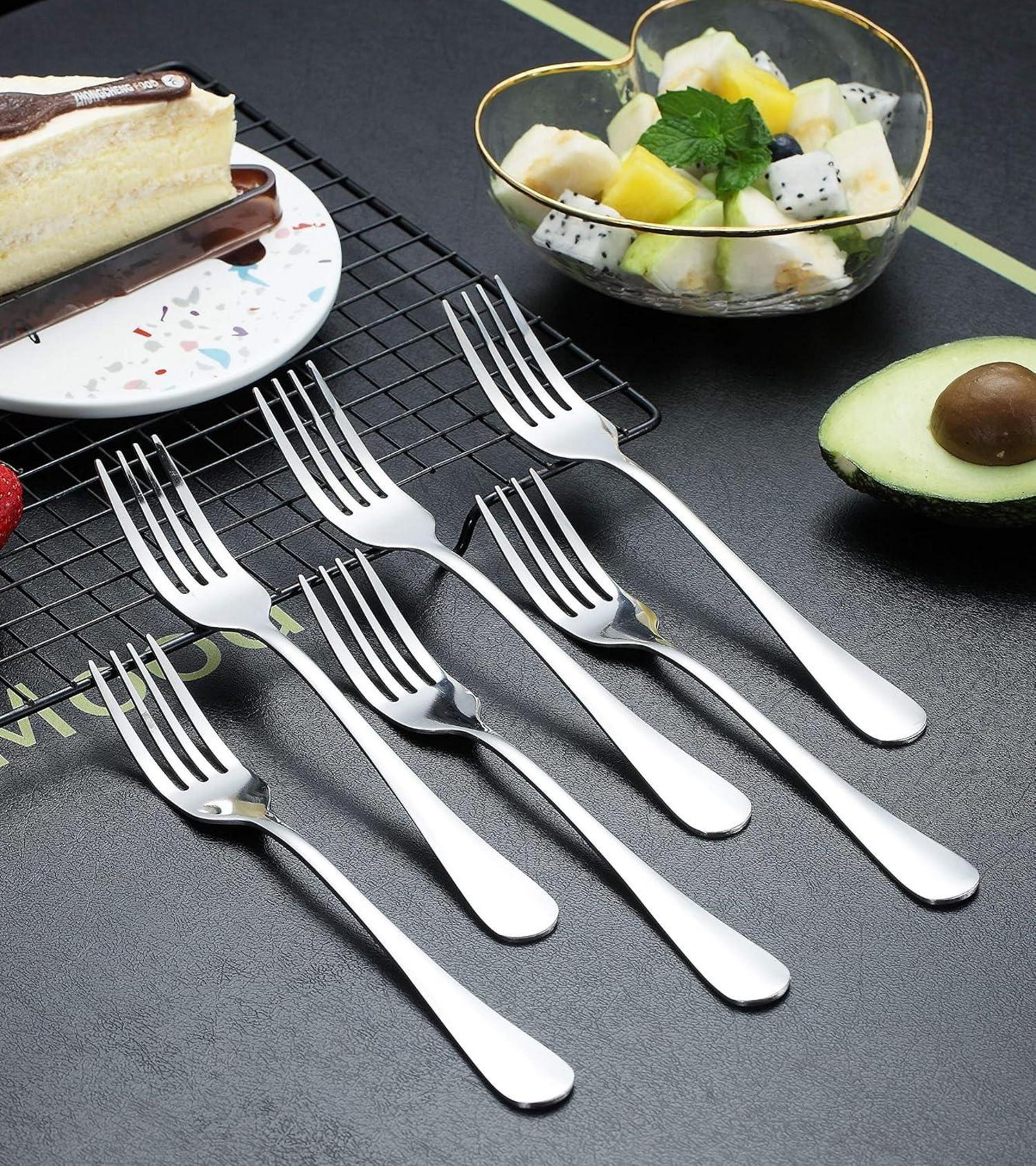 Edelstahl Gabeln Set 6er 20.8cm Tafelgabeln Besteck Spülmaschinenfest