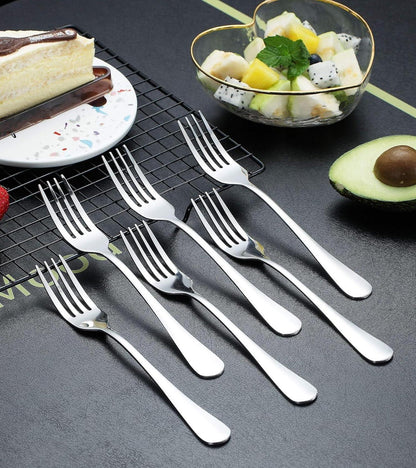 Edelstahl Gabeln Set 6er 20.8cm Tafelgabeln Besteck Spülmaschinenfest