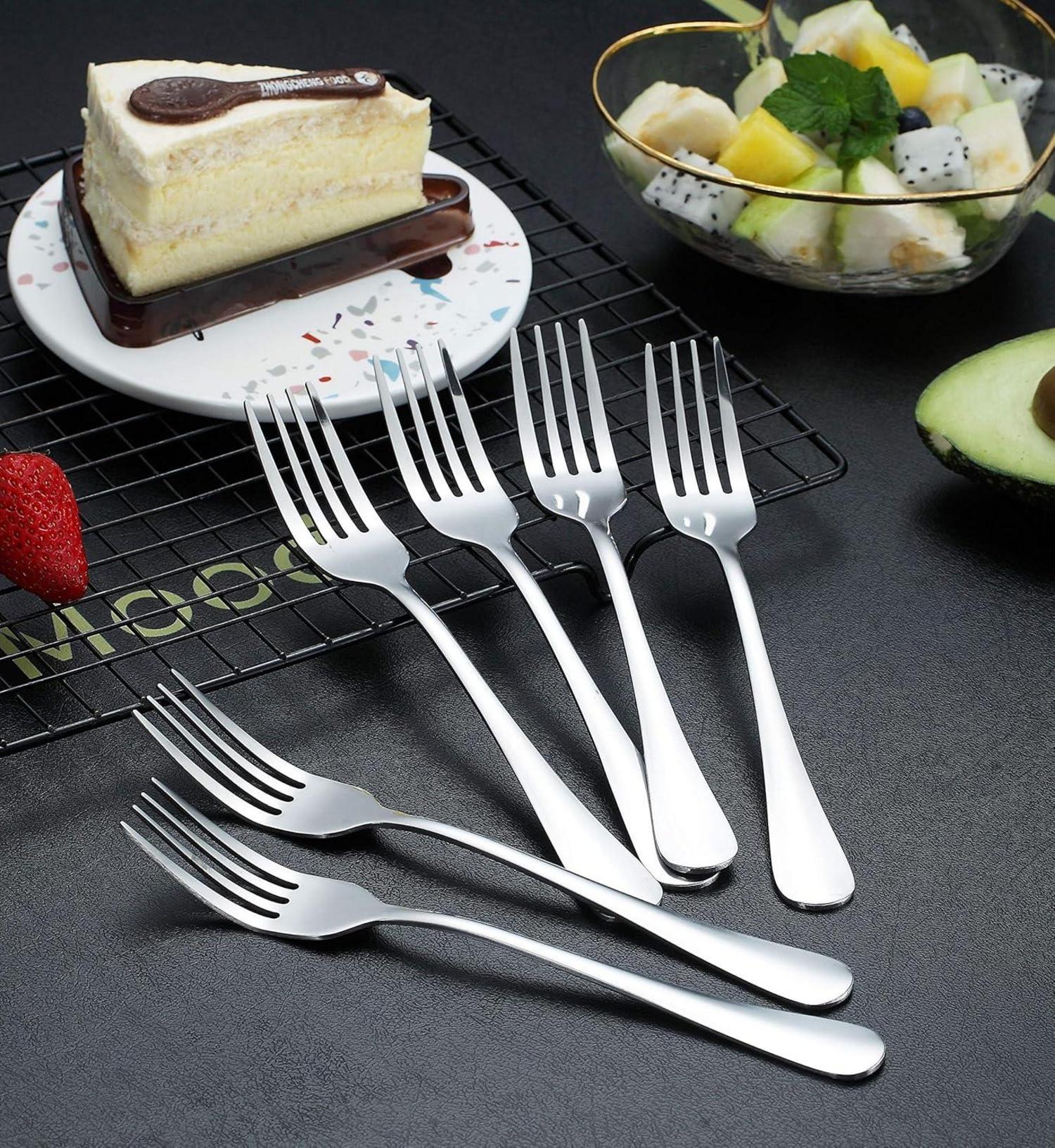 6 Stück Edelstahl Tafelgabeln 20.8cm Besteck für Haushalt Restaurant
