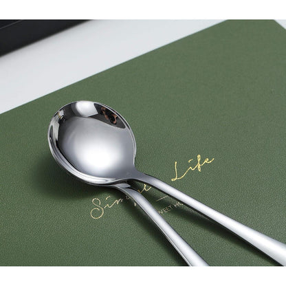 Suppenlöffel Edelstahl Rundlöffel Esslöffel 6er Set