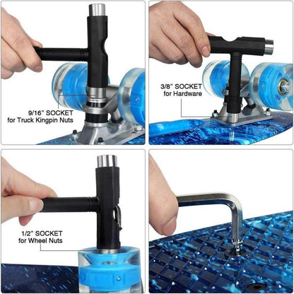 BELEEV Skateboard Komplett 22 Zoll Mini Cruiser mit LED