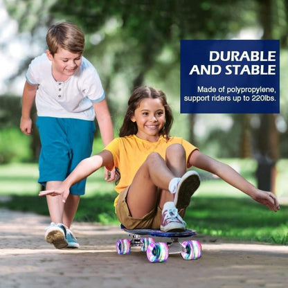 BELEEV 22 Zoll Mini Cruiser Skateboard LED Leuchtrollen