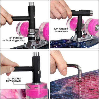 BELEEV 22 Zoll Mini Cruiser Skateboard LED Leuchtrollen