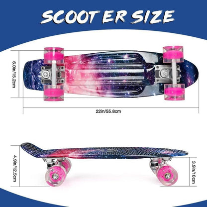 Mini Cruiser Skateboard LED Leuchtrollen für Kinder Jugendliche Erwachsene