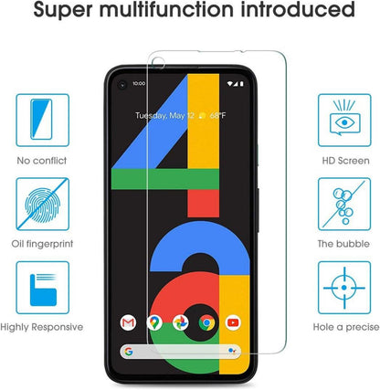 OMOTON Hartglas Displayschutz für Google Pixel 4a 4er Pack