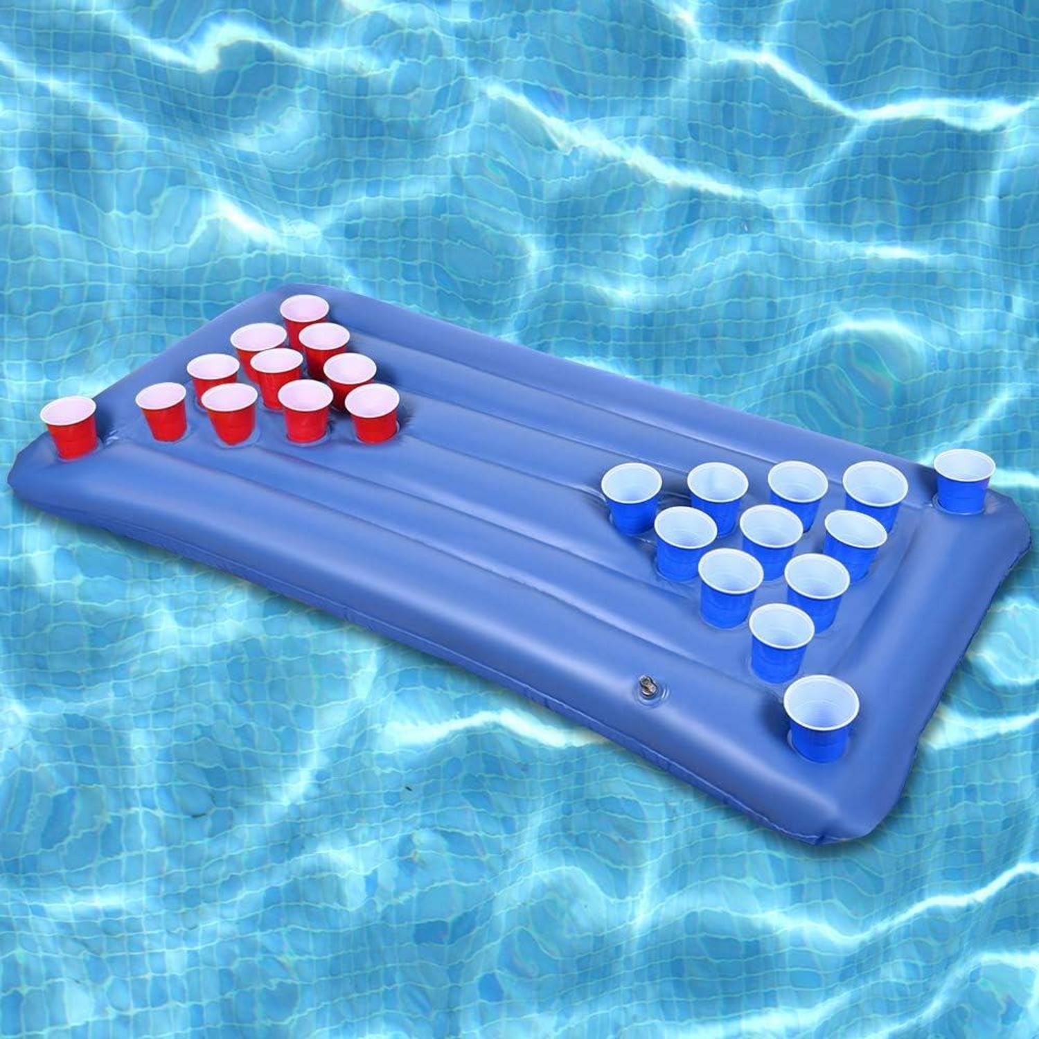 Aufblasbare Bierpong Luftmatratze 155x76x13cm für Poolpartys
