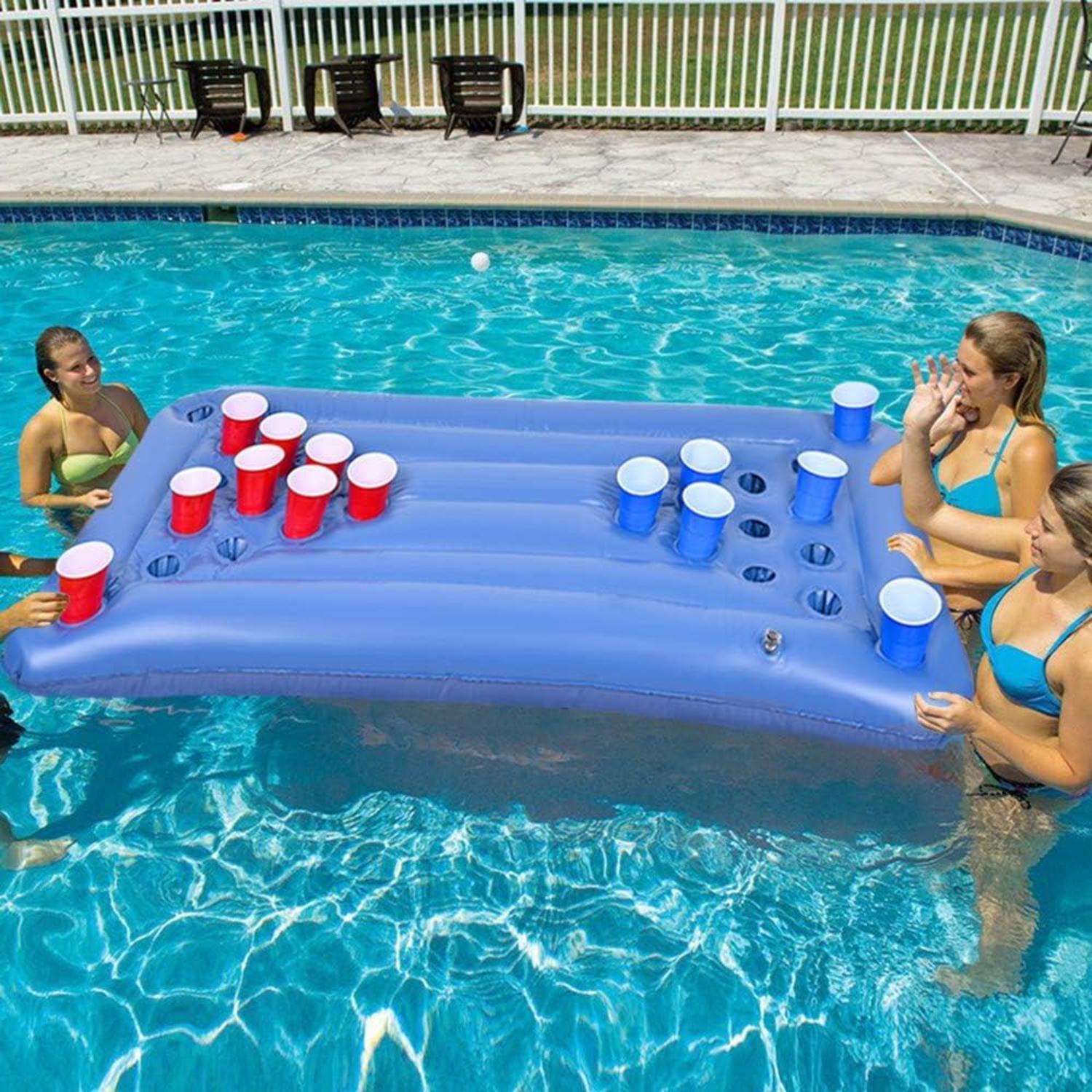 Faburo Aufblasbare Bierpong Luftmatratze 155x76cm für Pool Party