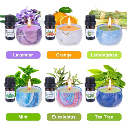 Kerzen Selber Machen Set 6 ätherische Öle 4x120g Bienenwachs