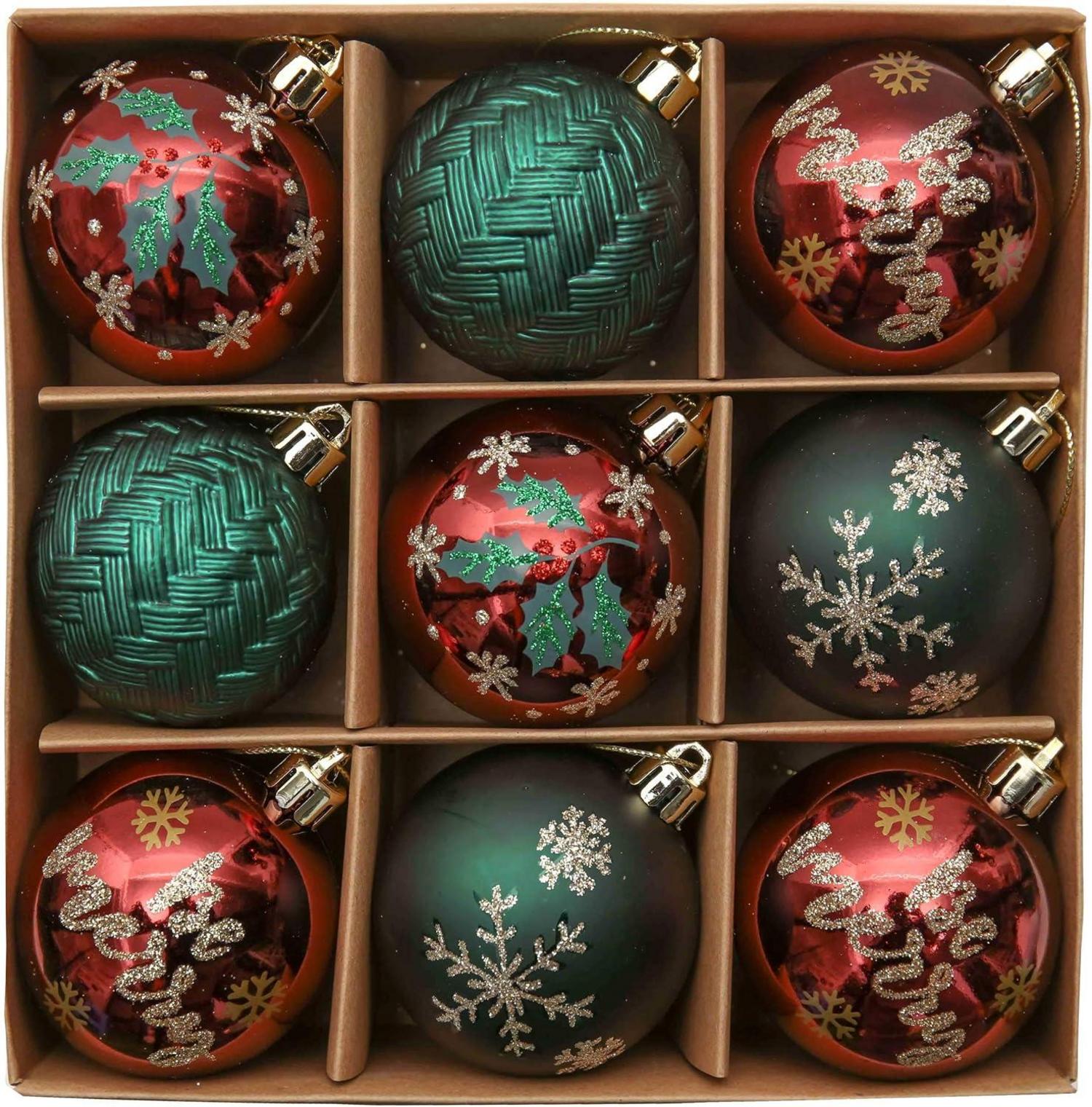 Weihnachtskugeln Weihnachtsschmuck Christbaumkugeln Kunststoff 9