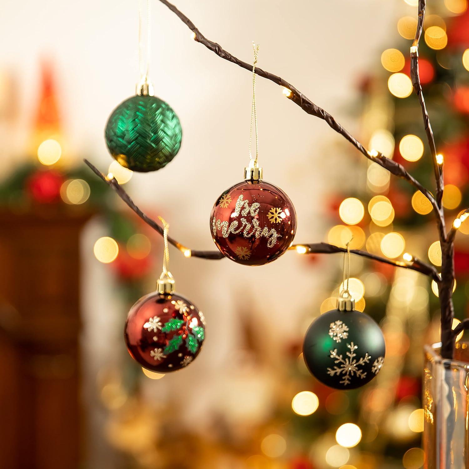 Weihnachtskugeln Weihnachtsschmuck Christbaumkugeln Kunststoff 9