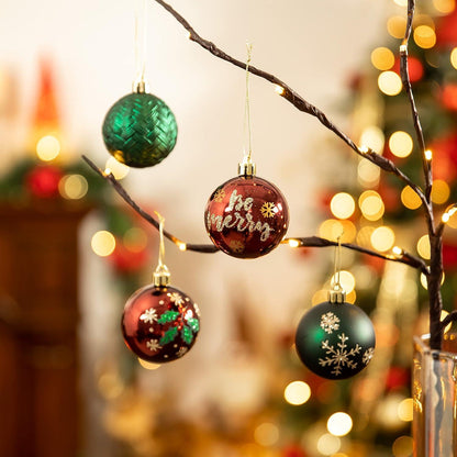 Weihnachtskugeln Weihnachtsschmuck Christbaumkugeln Kunststoff 9