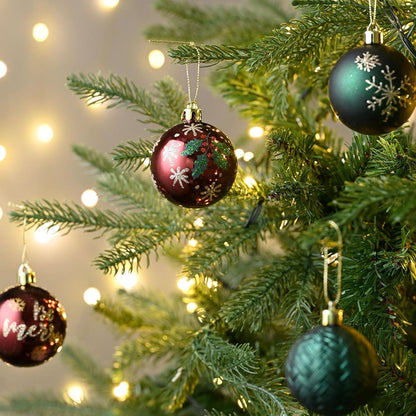 Valery Madelyn Weihnachtskugeln Kunststoff Christbaumkugeln Deko 9 Stücke 6CM