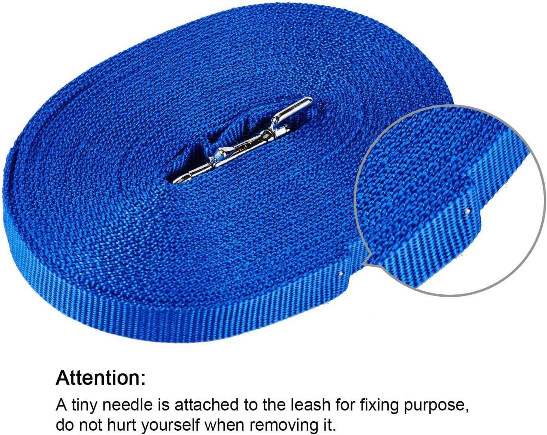 Schleppleine Hund Nylon 20m Trainingsleine D-Karabiner Griffpolster