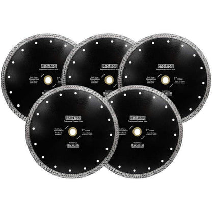 Diamant Trennscheiben 5er Set 230mm Mesh Turbo für Fliesen & Stein