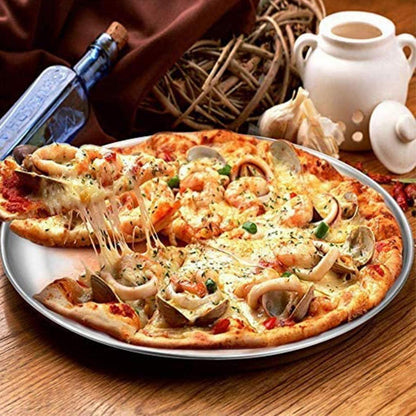 Pizzablech Edelstahl Rund 30cm 2er Set Spülmaschinenfest