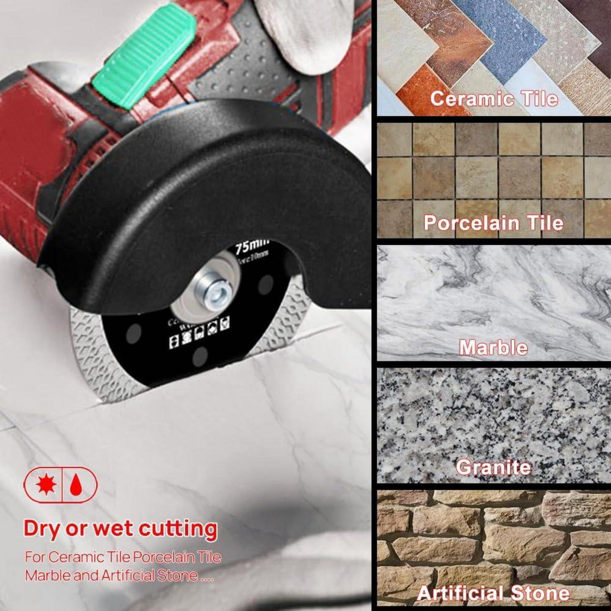 Diamant Trennscheibe 5er Set 115mm X Mesh Turbo für Fliesen & Stein