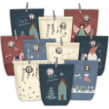 Adventskalender Papiertüten zum Selber Basteln Blau 24er Set