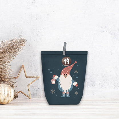 Adventskalender Papiertüten zum Selber Basteln Blau 24er Set