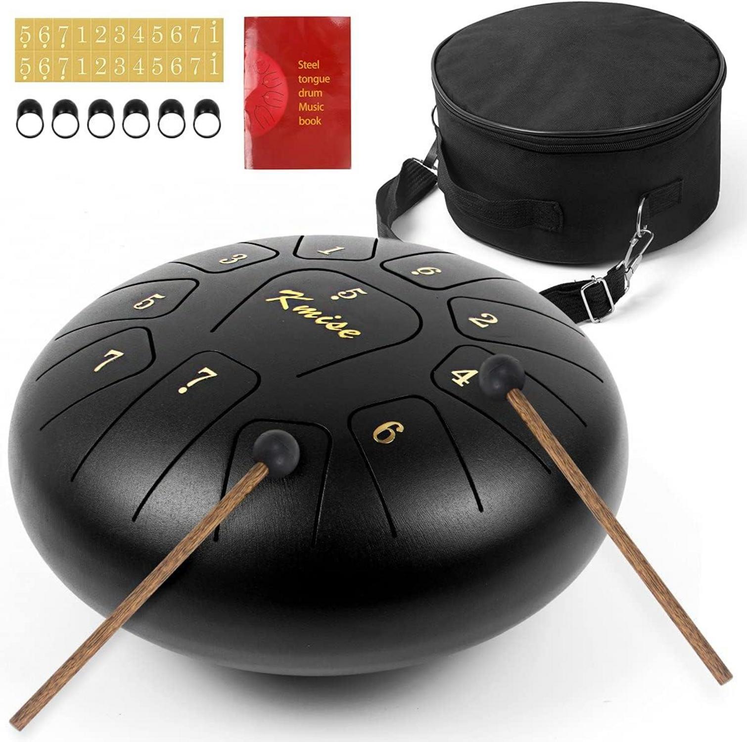 Stahlzungentrommel 10 Zoll 11 Noten mit Zubehör - Musikinstrument