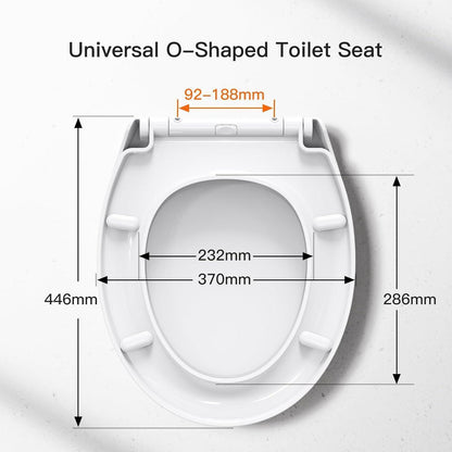 Toilettensitz mit Absenkautomatik, Quick-Release, O-Form