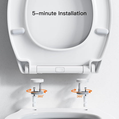 Toilettensitz mit Absenkautomatik, Quick-Release, O-Form