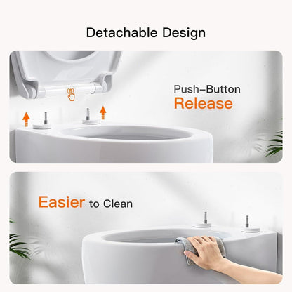 Toilettensitz mit Absenkautomatik, Quick-Release, O-Form