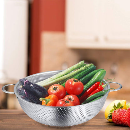 HaWare Edelstahl Küchensieb mit Griff Ø28cm | Großes