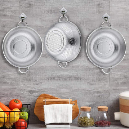HaWare Edelstahl Küchensieb mit Griff Ø28cm | Großes