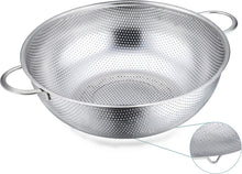 Edelstahl Küchensieb Nudelsieb mit Griff Ø28cm Mikroperforiertes