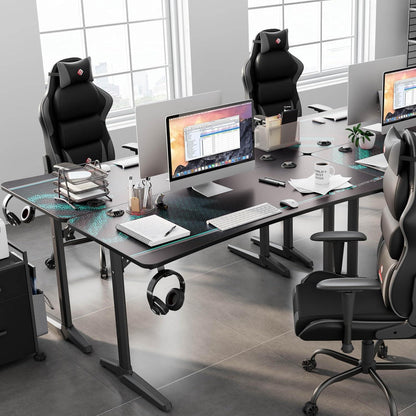 Gaming Tisch 152×70cm PC Schreibtisch mit Zubehör Ergonomischer Gamer Office