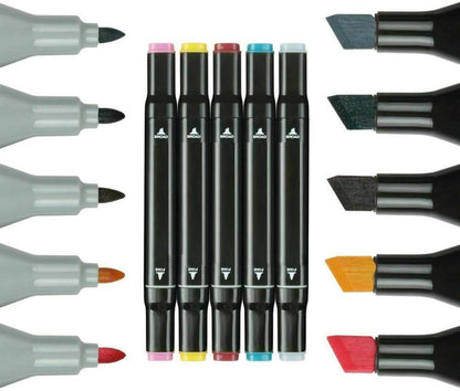 Marker Stifte Set 40/60 Farben Twin Tip Sketch Textmarker Studenten Manga