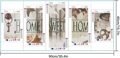 5D DIY Diamond Painting 5-teiliges Set - Haus Dekoration