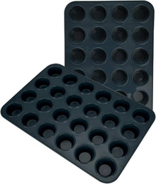 Mini Muffinform aus Silikon für 24 Muffins, Antihaft Backblech