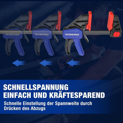 WORKPRO Einhandzwingen Set 305mm Spannweite 2 Stück