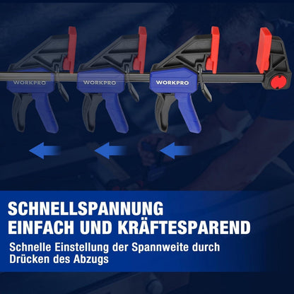 WORKPRO Einhandzwingen Set 305mm Spannweite 2 Stück