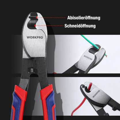 WORKPRO Kabelschere 210mm für Aluminium und Kupfer Kabel
