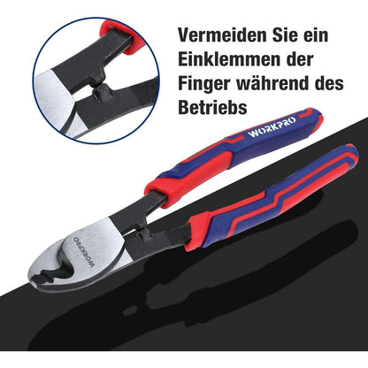 WORKPRO Kabelschere 210mm für Aluminium und Kupfer Kabel