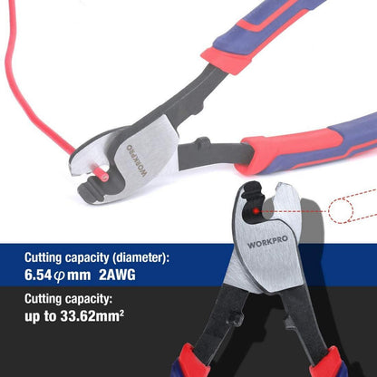WORKPRO Kabelschneider 210mm für Aluminium und Kupfer Schnitt