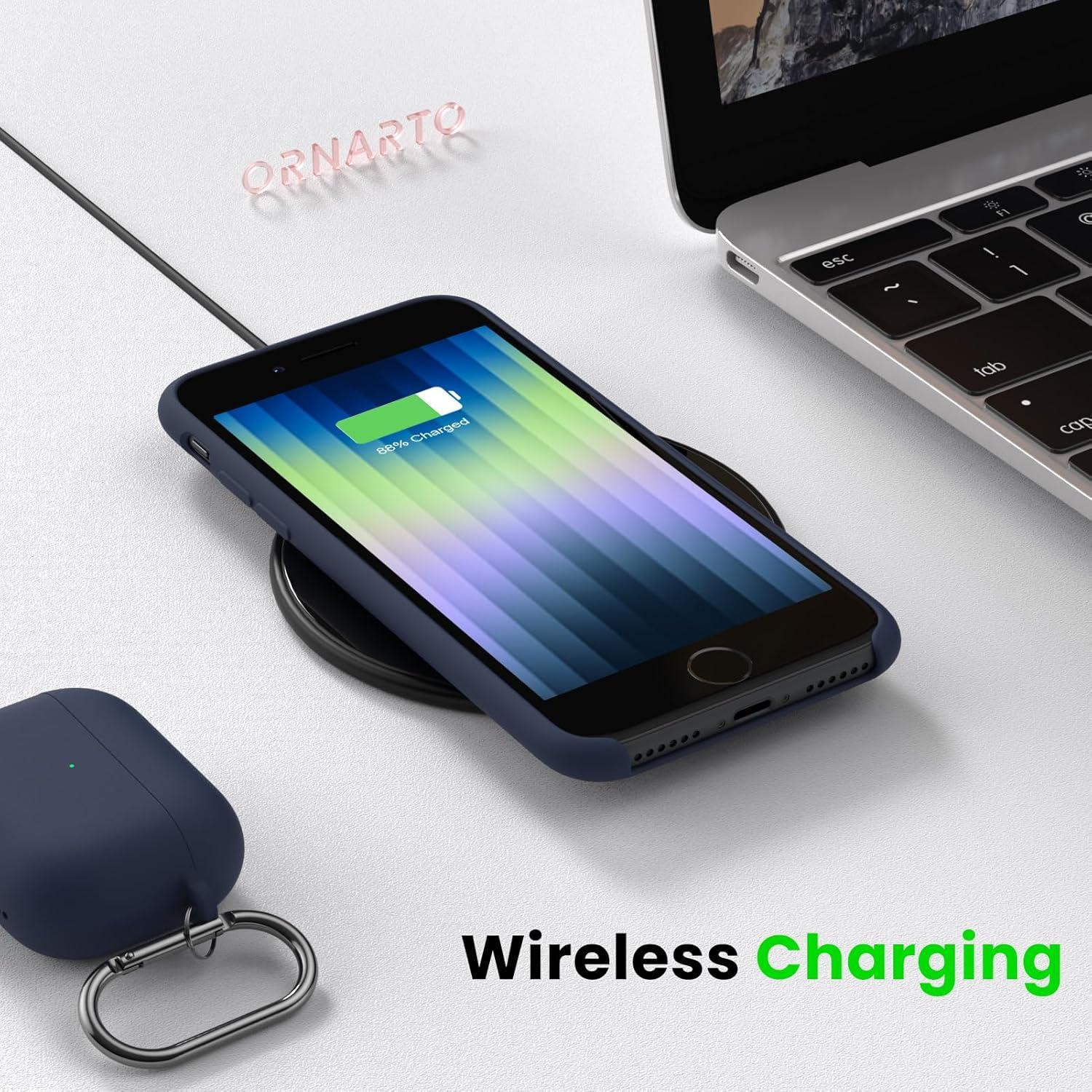 ORNARTO Silikon Case für iPhone SE 3 2022 5G, 7/8/SE 2022 Hülle 4,7 Zoll