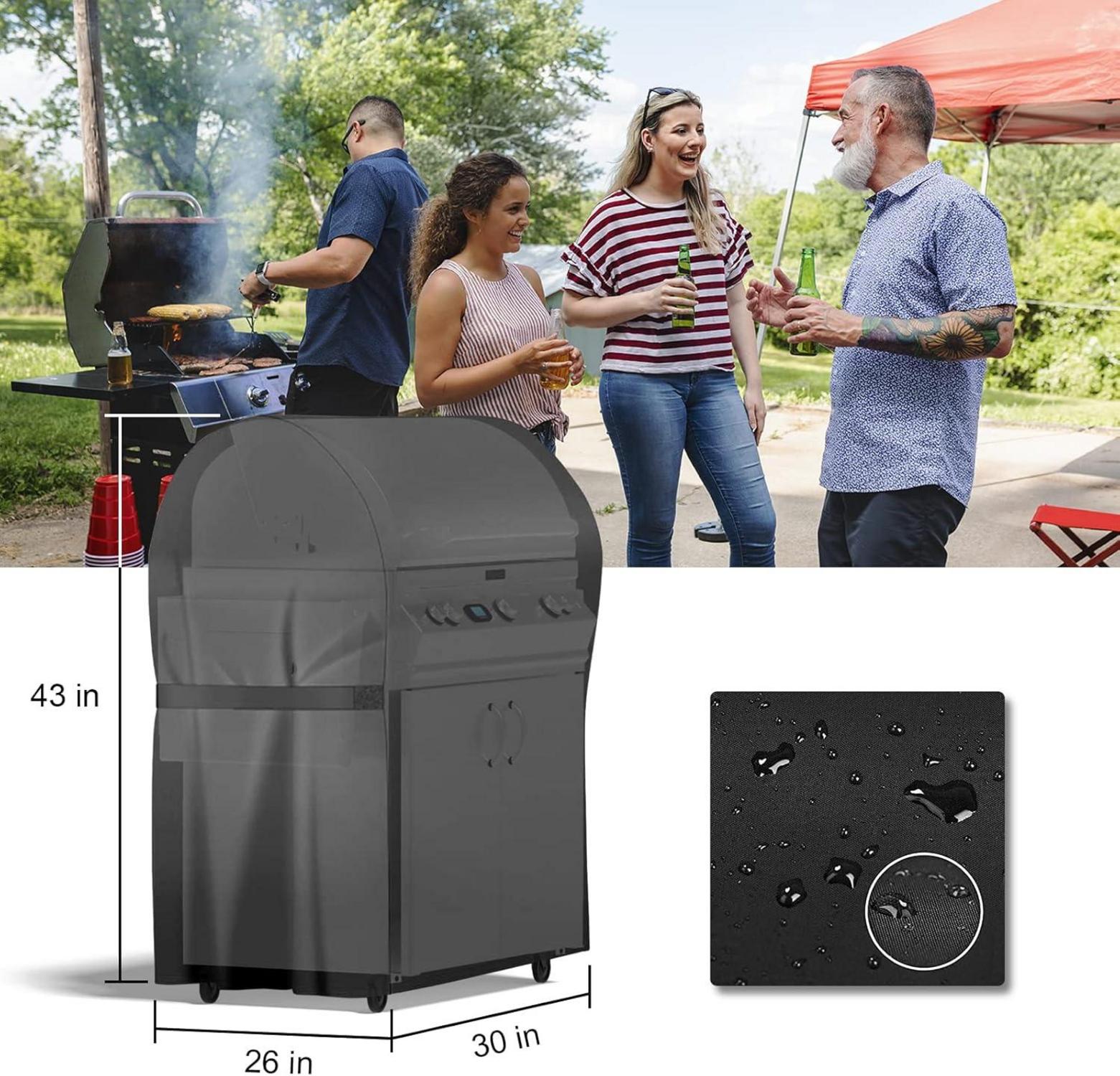 Grillabdeckung Wetterfest Gasgrill Abdeckung UV-beständig 145x61x117cm