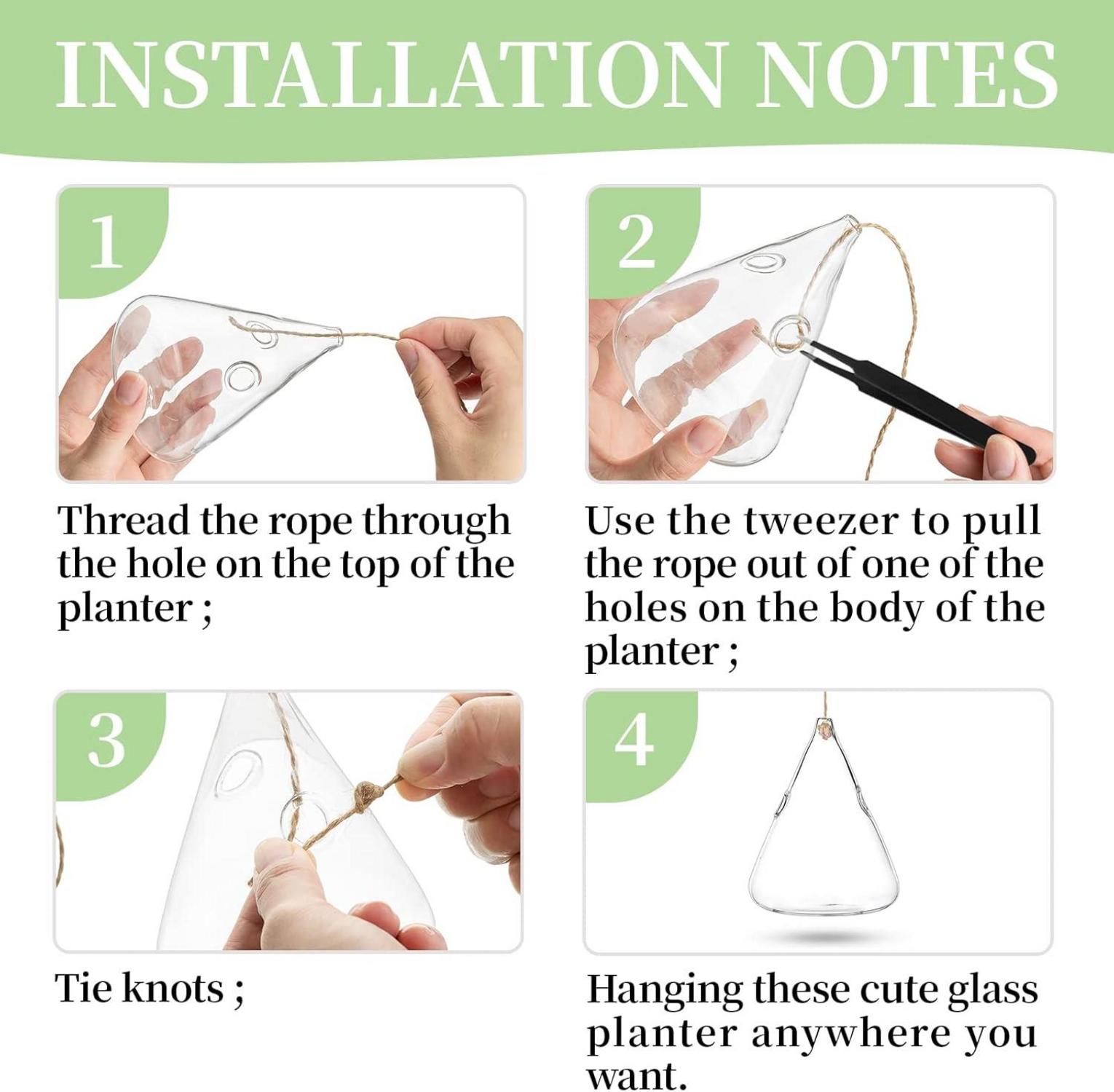 Glas Hängen Pflanzgefäße Wasserpflanzenbehälter Terrarium Indoor Outdoor 5 Stück