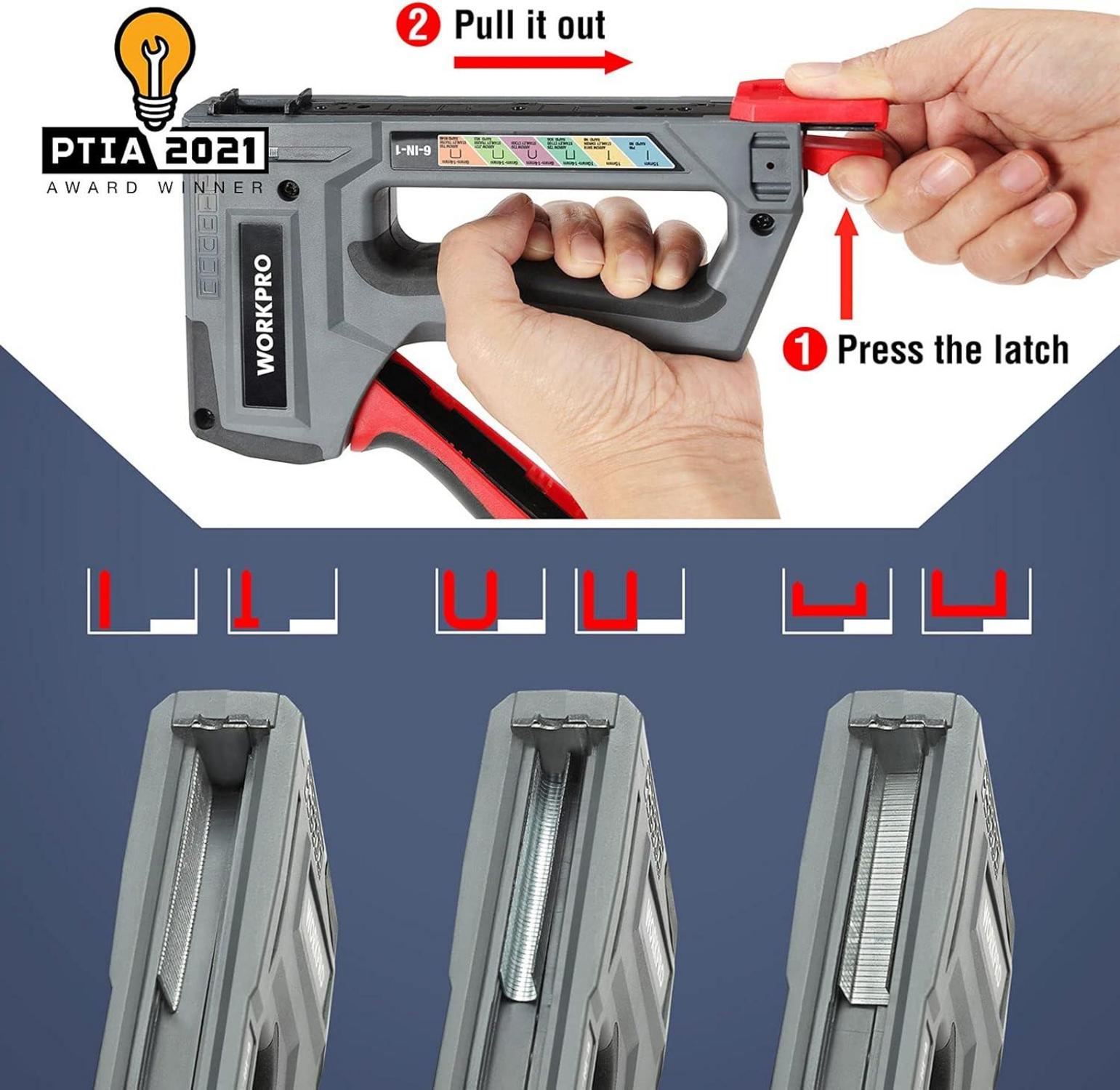 Profi Handtacker Set Heavy Duty 6 in 1 Werkzeugtacker 4000 Klammern