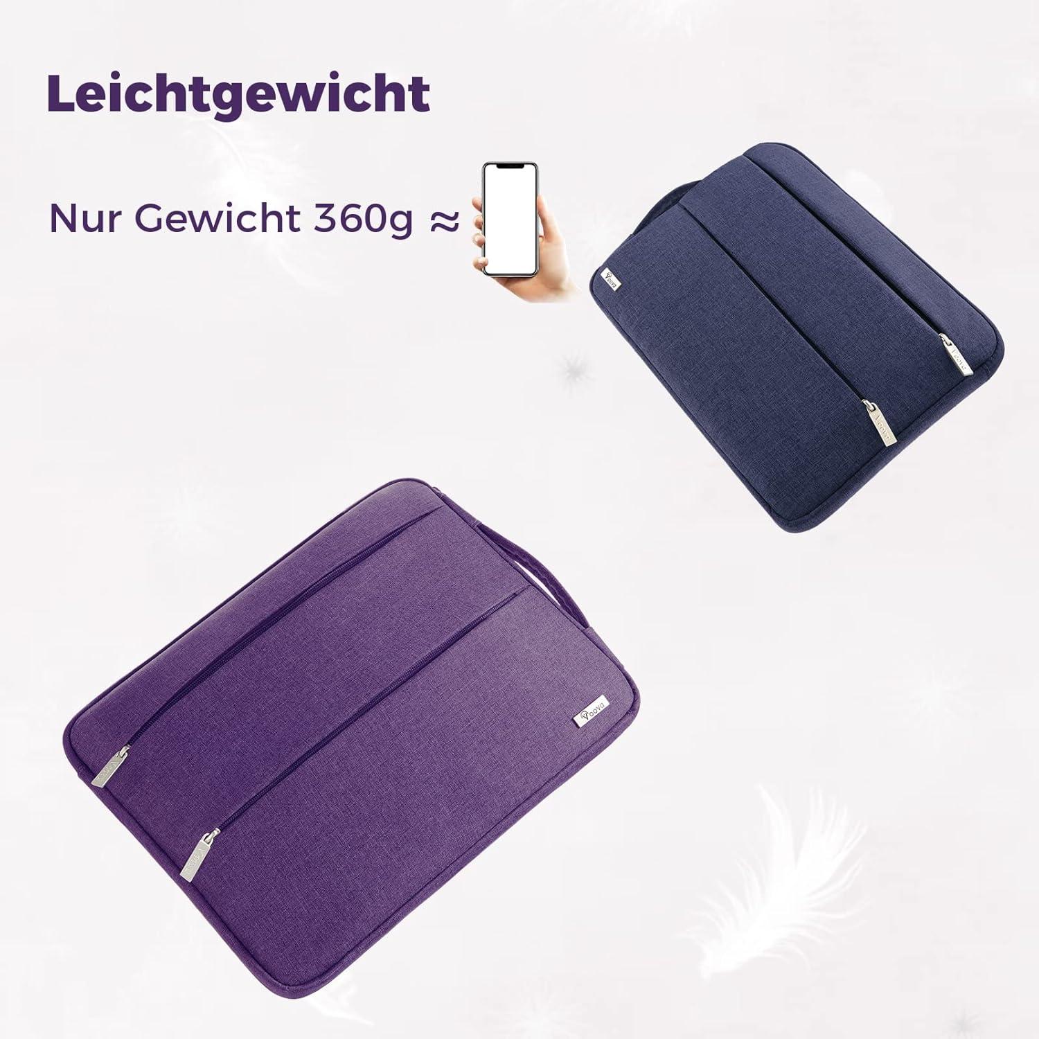 Voova Laptop Hülle 15.6 Zoll Wasserdicht Violett