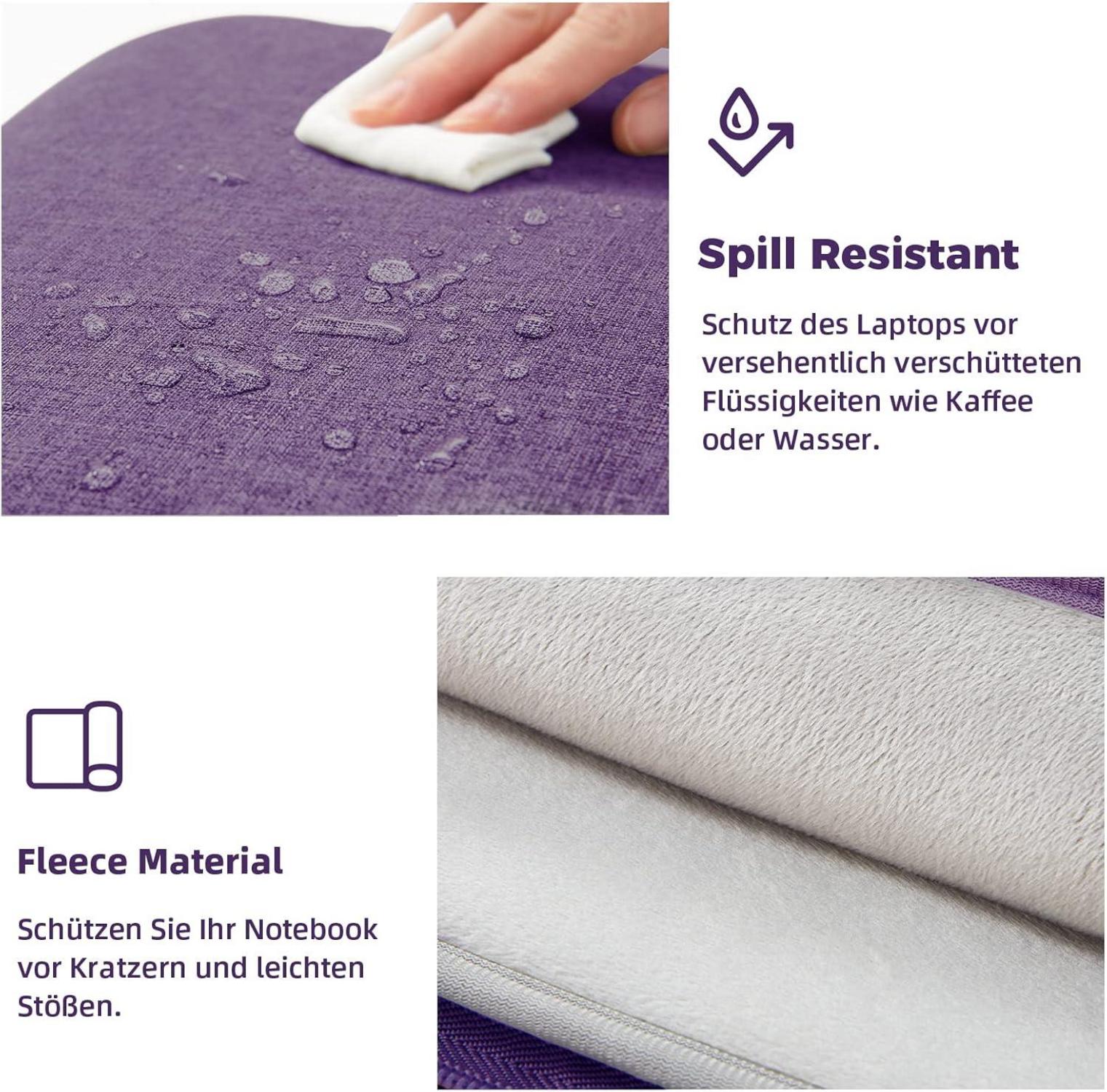 Voova Laptop Sleeve Hülle 15,6-16 Zoll Wasserdicht Violett - Tablet Tasche mit Handgriff