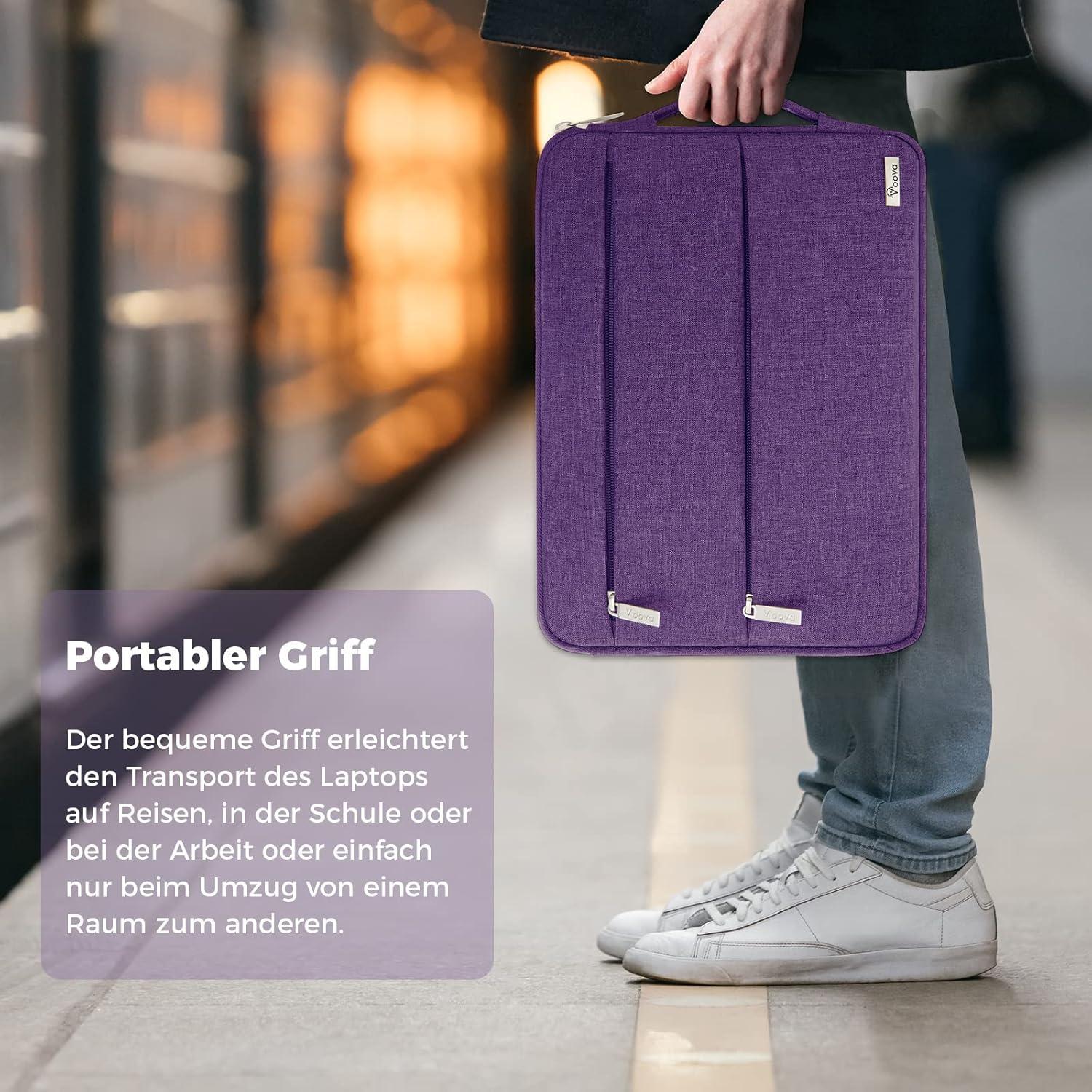 Laptophülle 15.6 16 Zoll Wasserdicht Tablet Tasche Violett